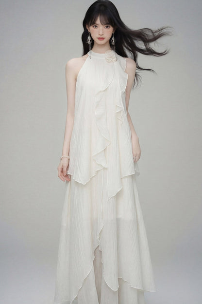 Misty Rose Halter Dress