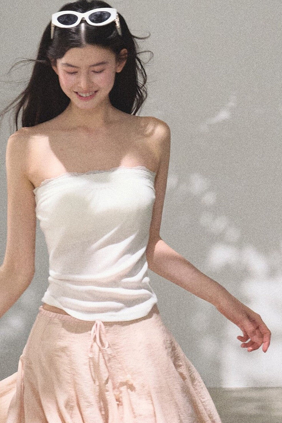 Linen Lace Off-Shoulder Top
