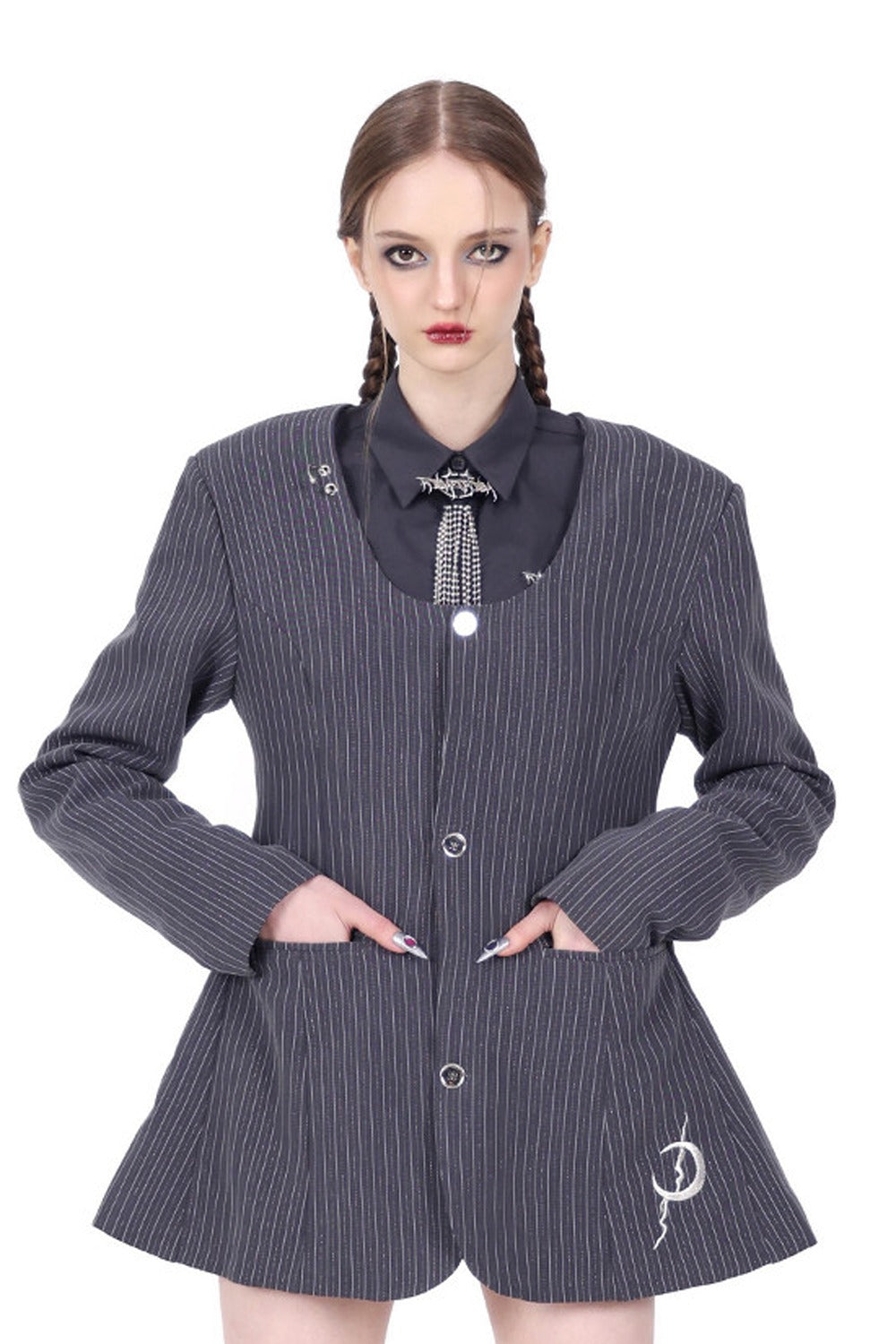 Y3K Structural Spliced Long Sleeve Shirt