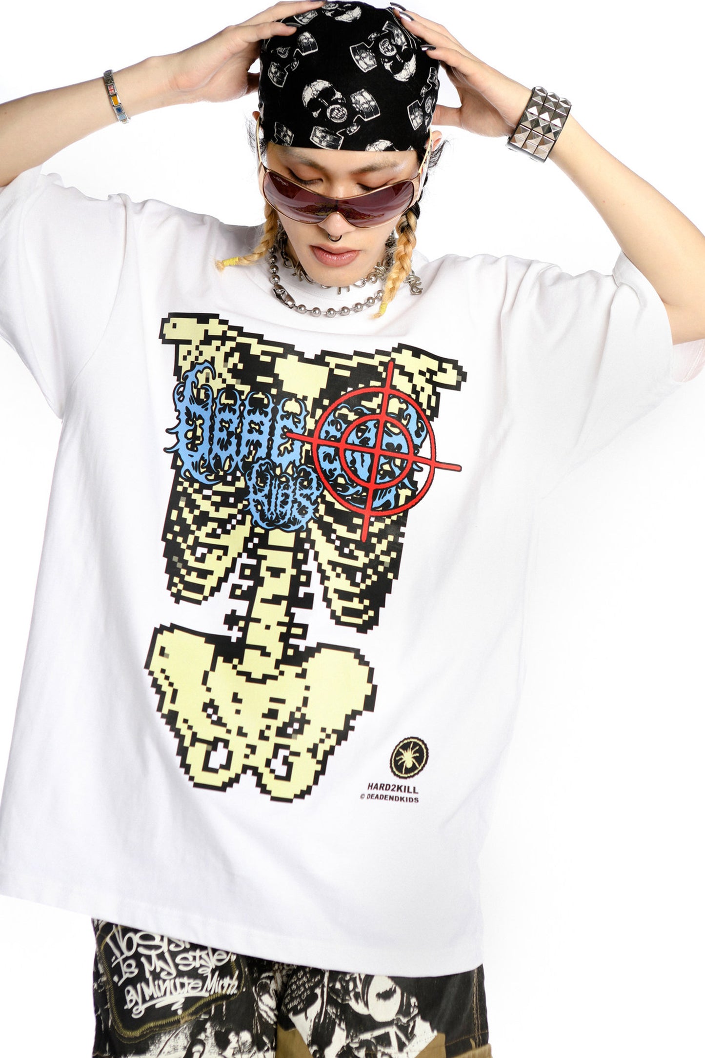 Skeleton Rock Hip-Hop Loose Blouse