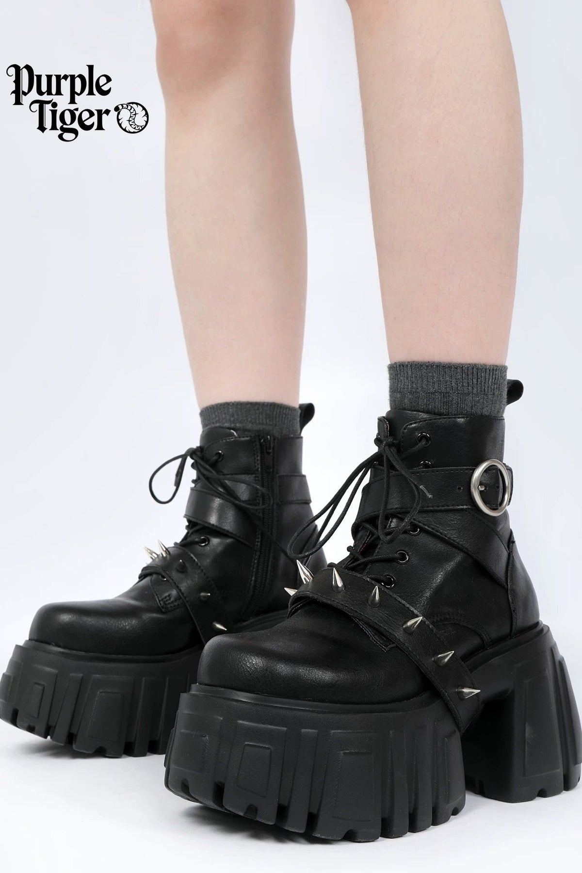 Studded Rock Thick-Soled Ankle Boots