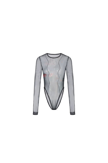 Light Base Layer Punk Print Top