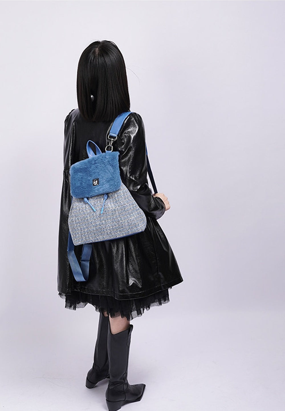 Y2K Furry Crossbody Backpack