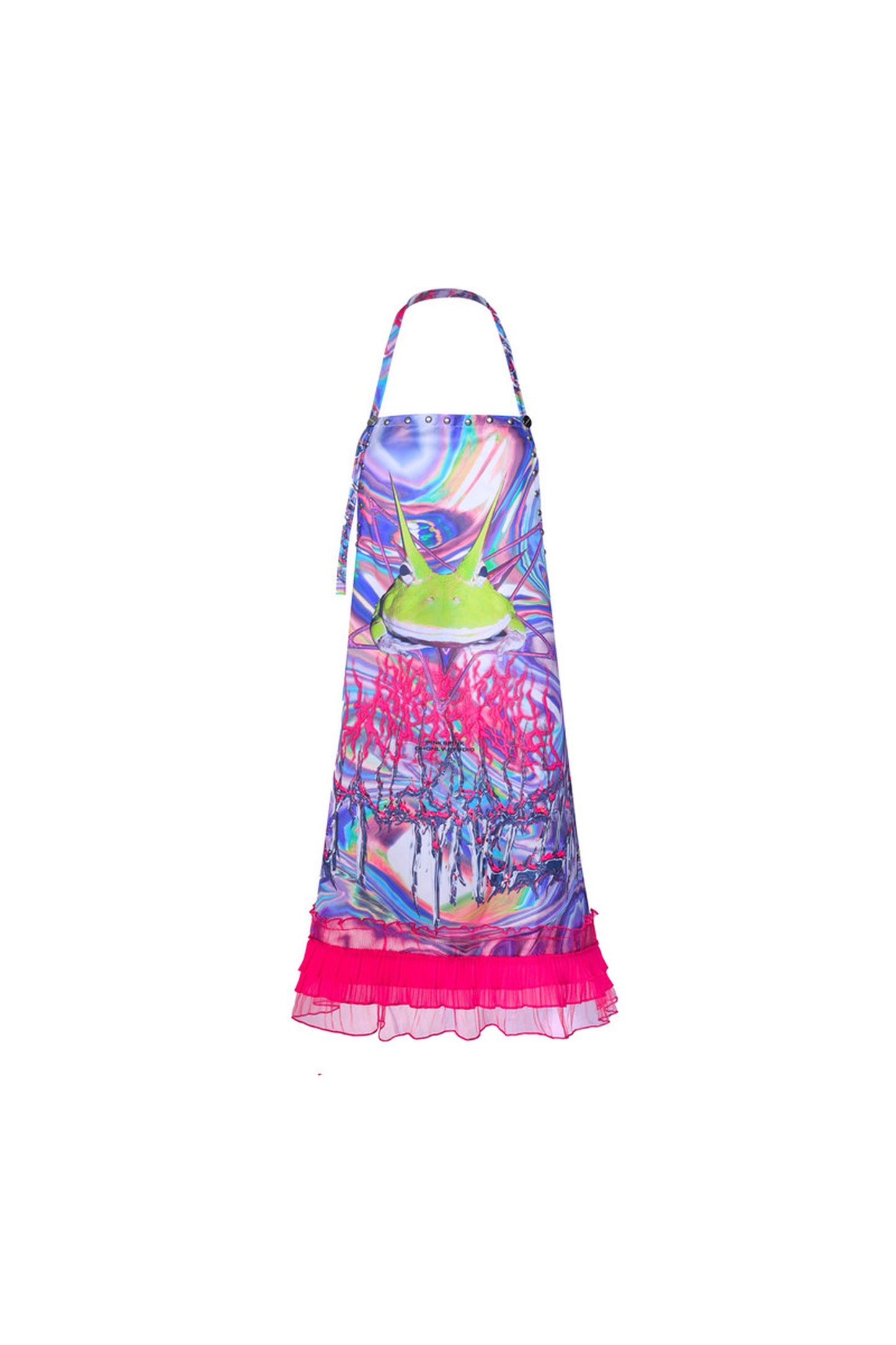 Horned Frog Lace-Up Rivet Lace Apron