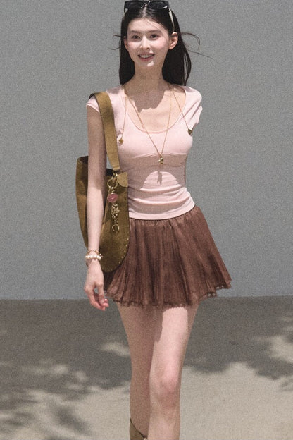 Lyocell Embroidered Waist Top