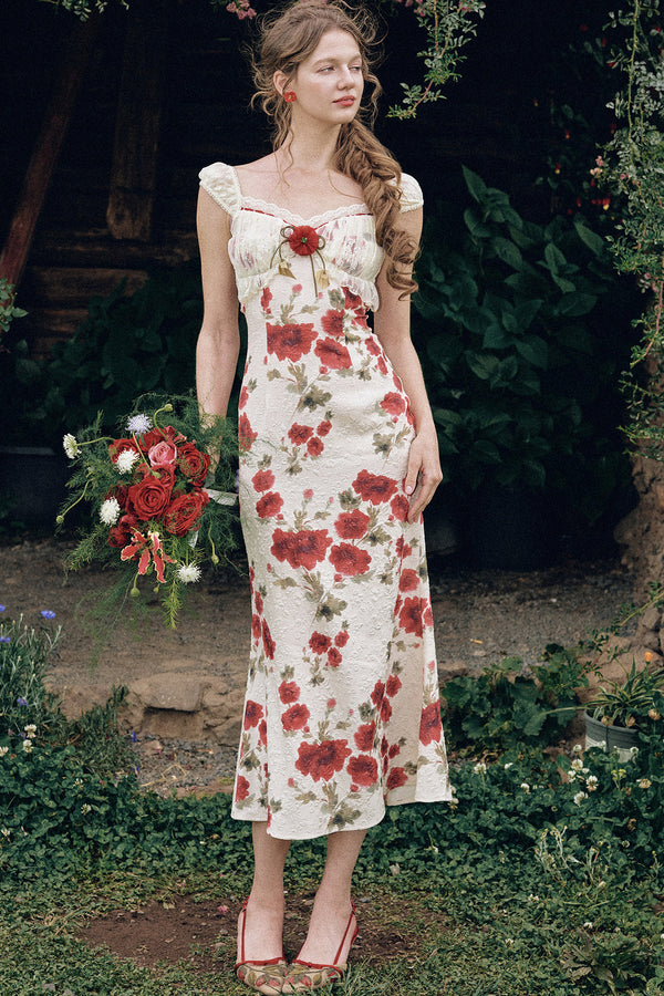 Rose Valley Floral Top and Skirt Set-Up