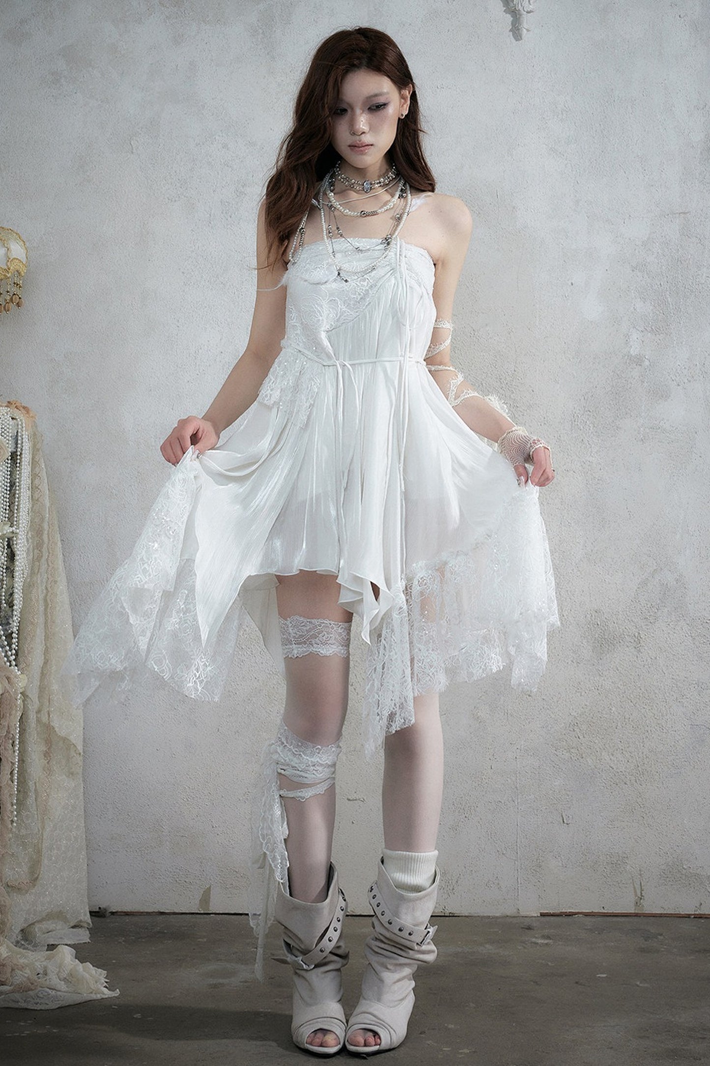 Romantic Lace Chiffon Skirt