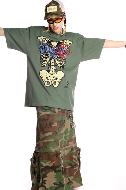 Skeleton Rock Hip-Hop Loose Blouse