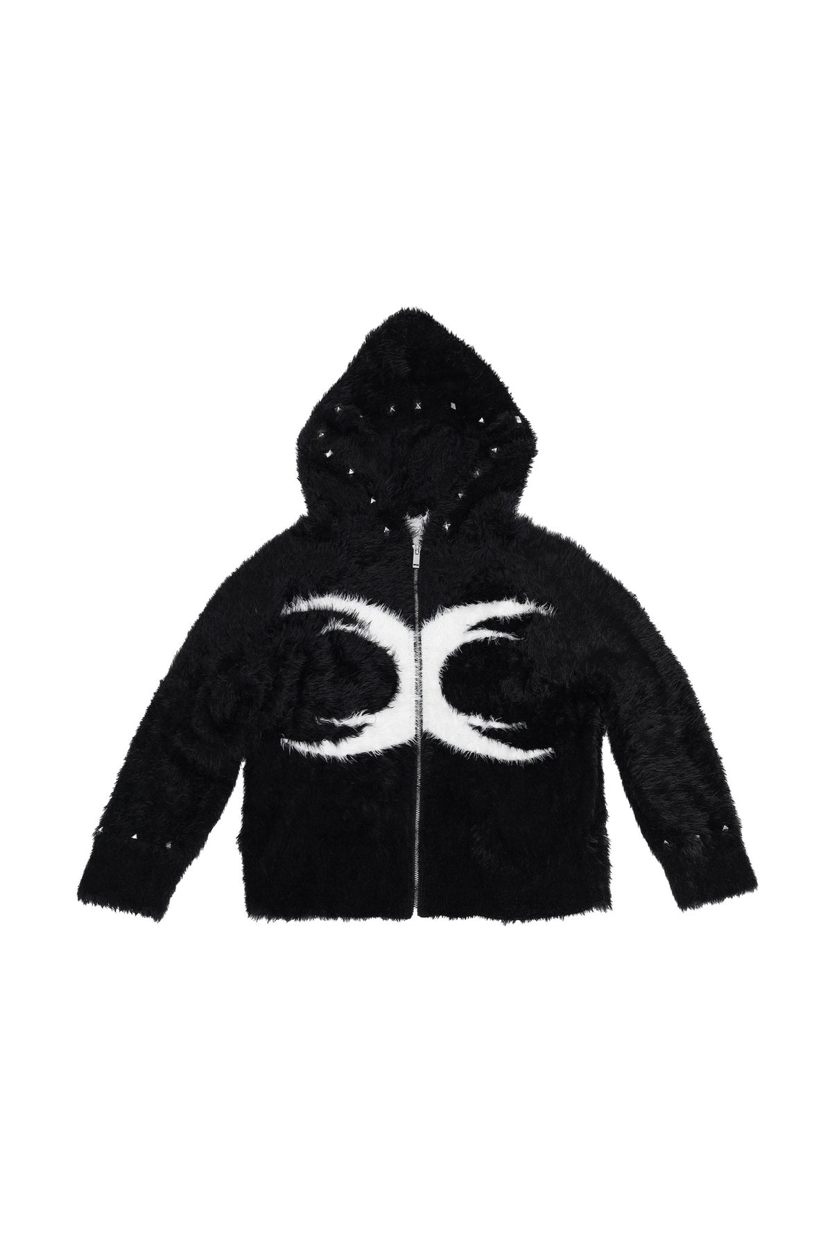 Logo Studded Mohair Cardigan
