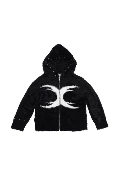 Logo Studded Mohair Cardigan