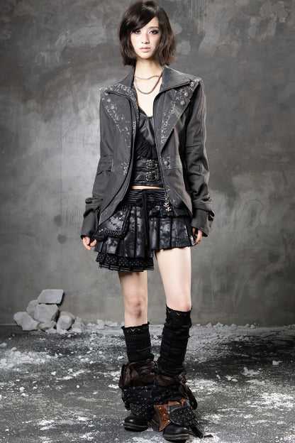High-Waisted Multi-Layered Pleated Skirt