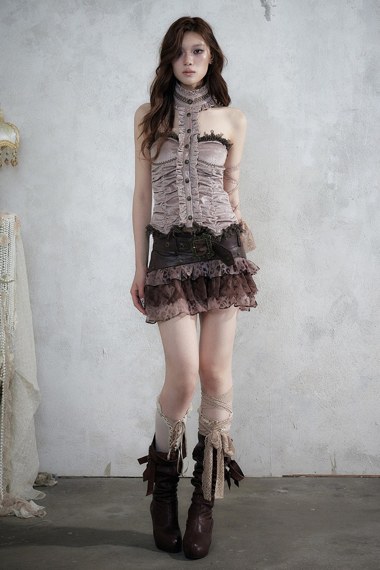 Retro Sequin Leopard Skirt