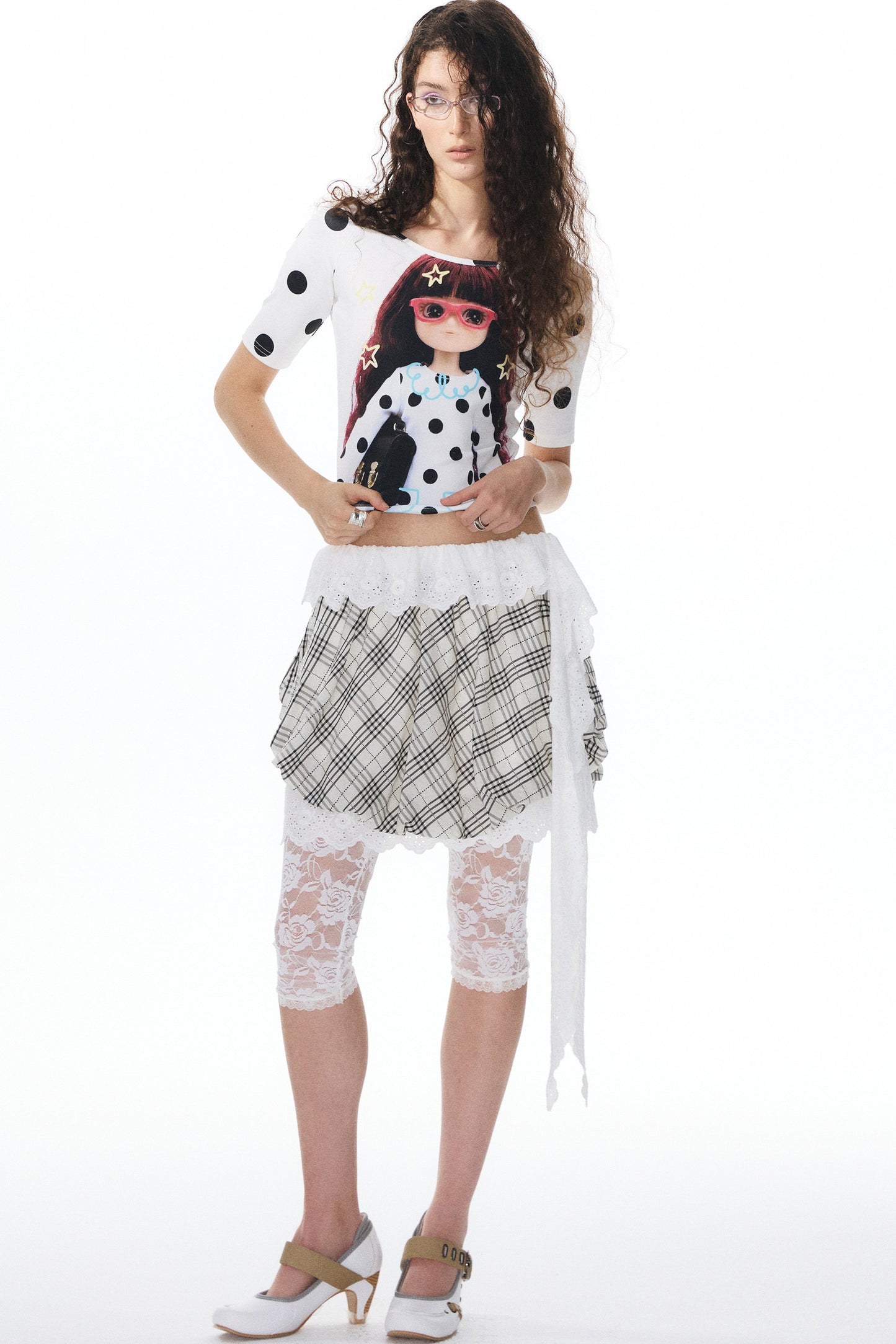 Printed Knit Raglan Top