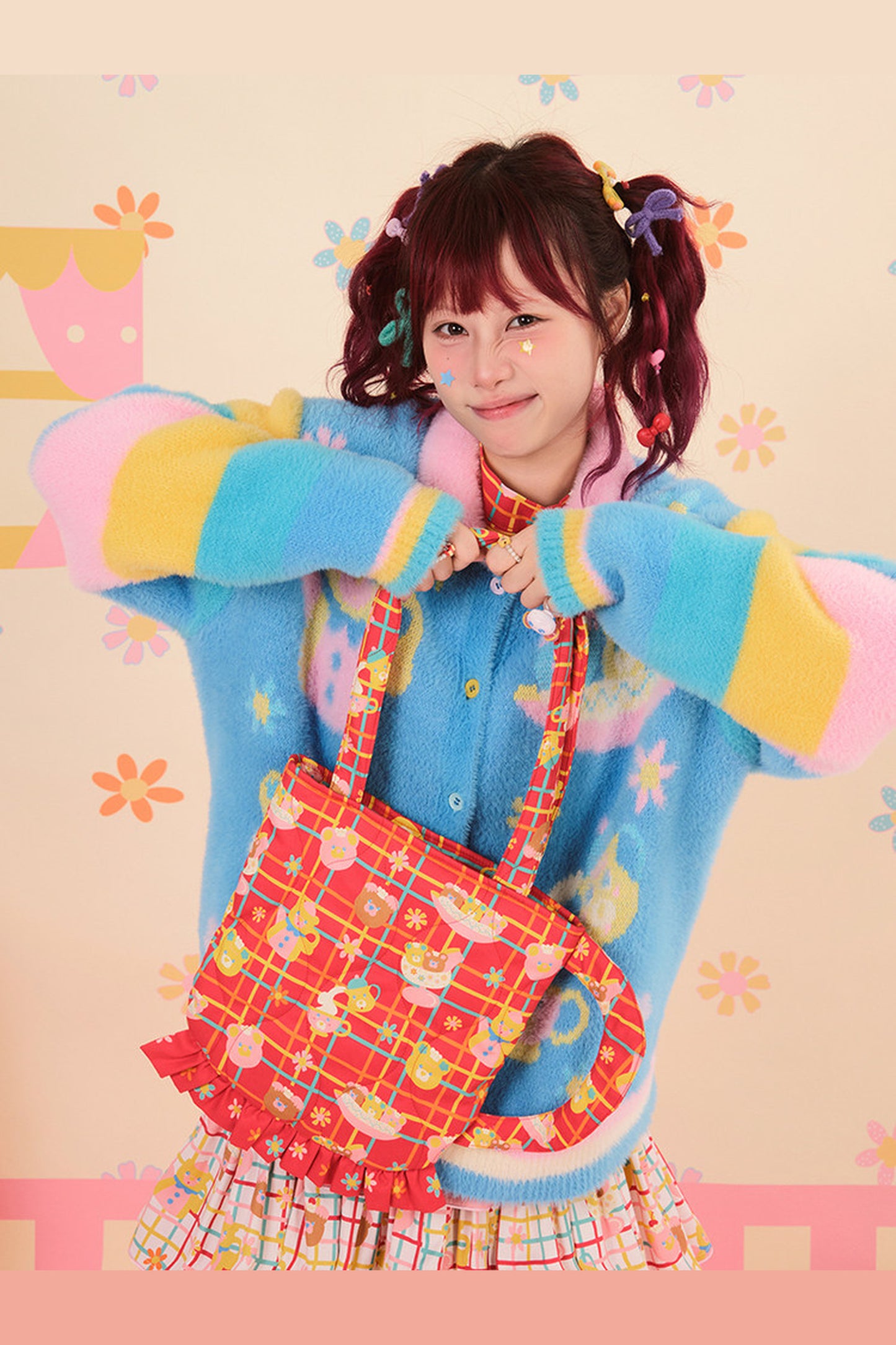 Showa Teacup Zipper Single Shoulder Bag
