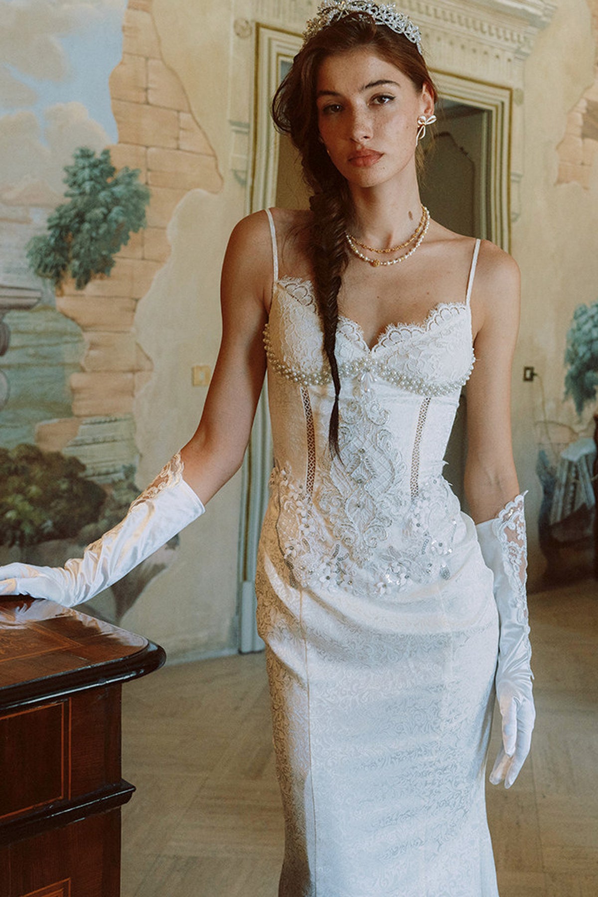 Lace Strap Mermaid Dress