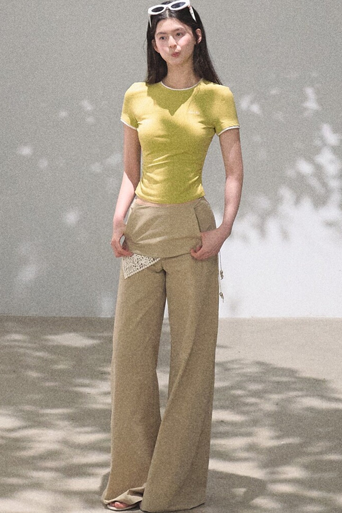 Color-Block Embroidered Summer Top