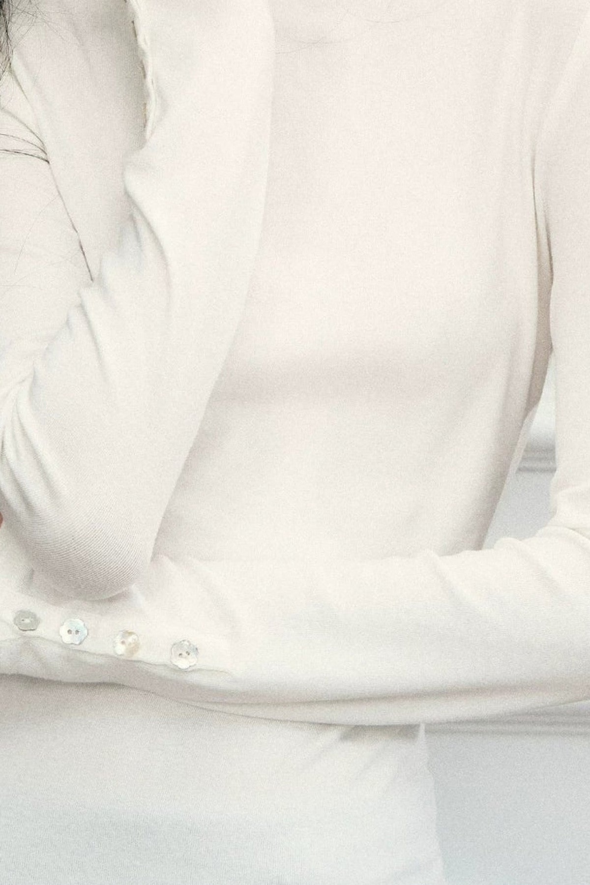 Ruffled Hem Long Sleeve T-Shirt