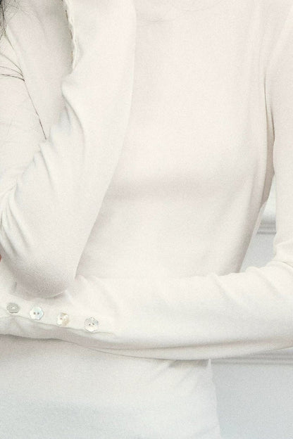 Ruffled Hem Long Sleeve T-Shirt