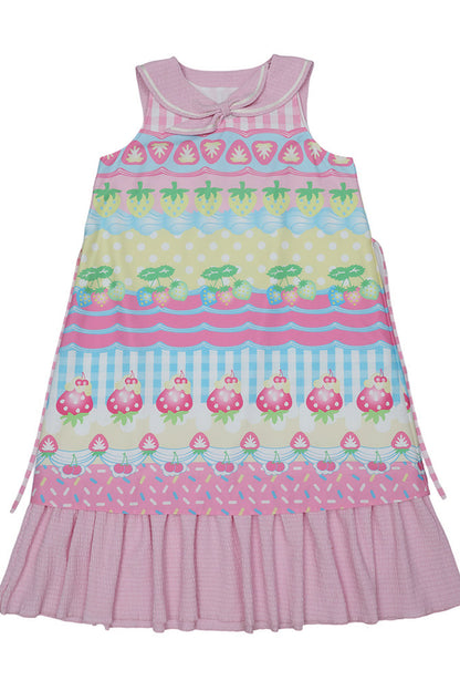 Fruit Print Sleeveless Dress