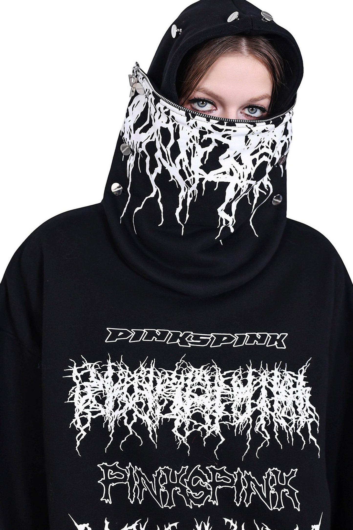 Oversized Deconstructed Mask Hoodie