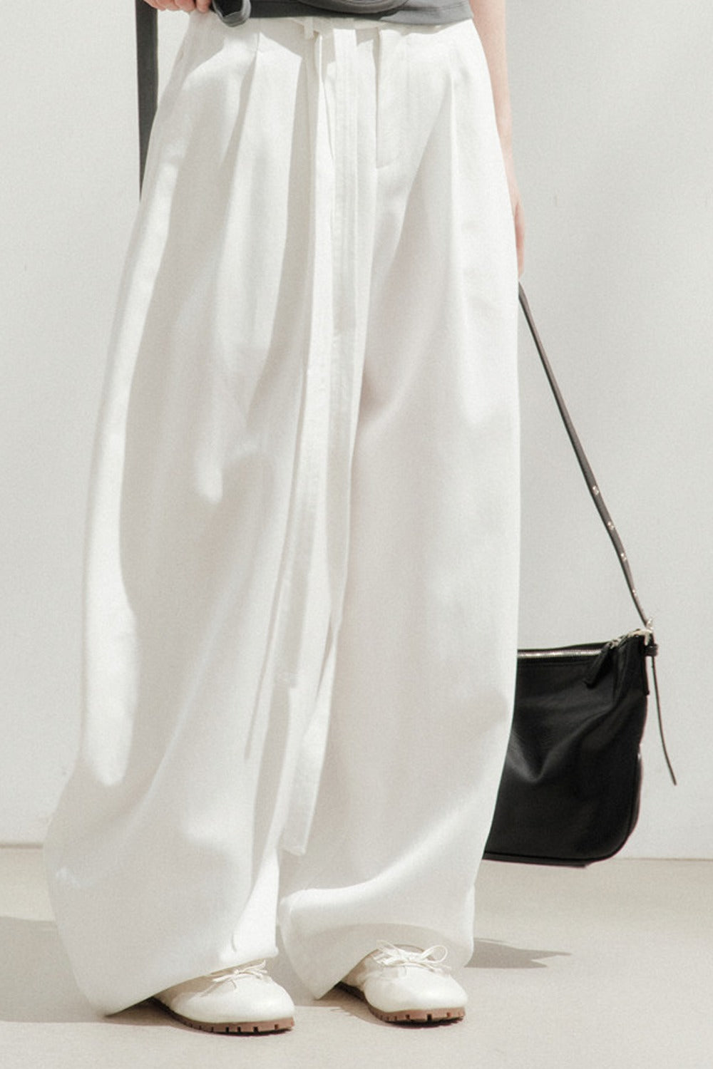High-Waisted Tencel Wide-Leg Pants