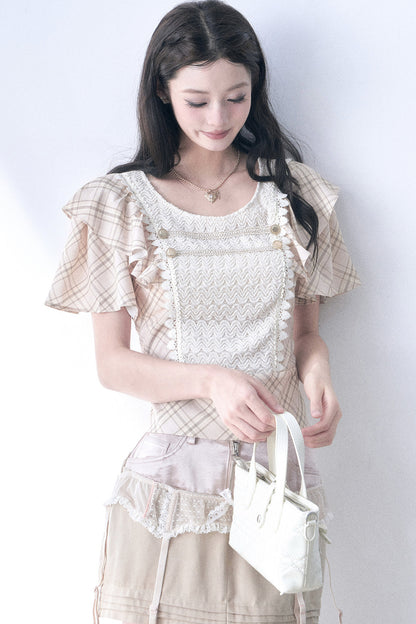 Forgotten Prayer Knitted Patchwork Top