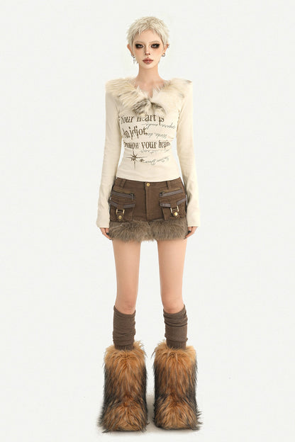 Frayed Denim Shorts