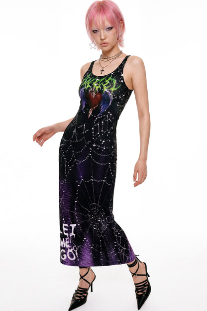 Gothic Slim-Fit Tank Dress