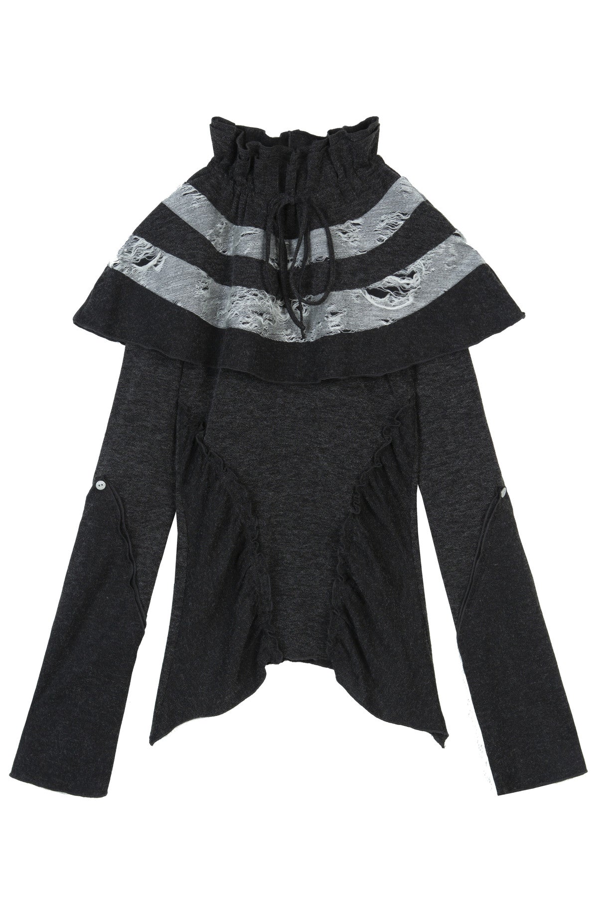 Dark Retro Small Cape Knit Top