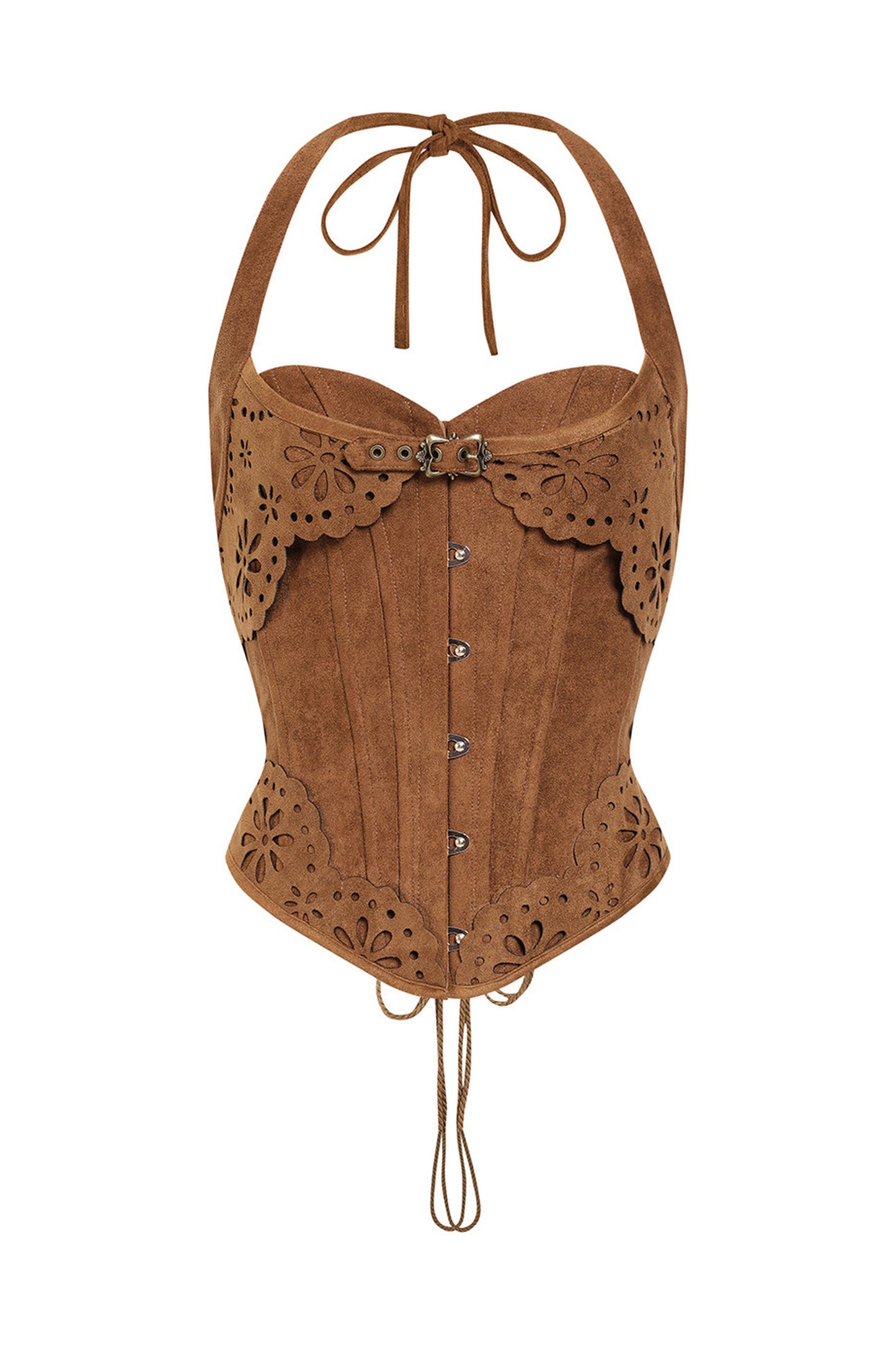 Desert Knight Coffee Fishbone Corset and Skirt Dress Set-Up