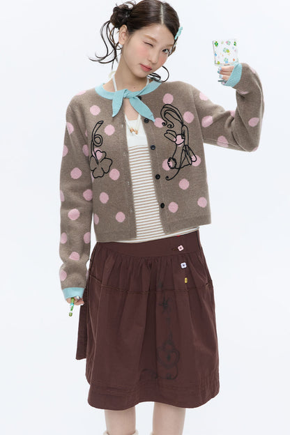 Mint Green Polka Dot Cardigan