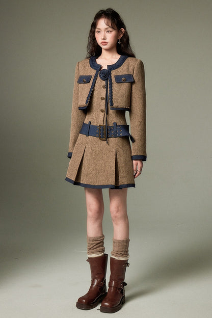 Elegant and Slimming 3D Rose Jacket Set-Up