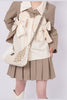 Bianco e beige (taglia piccola) (con catena)