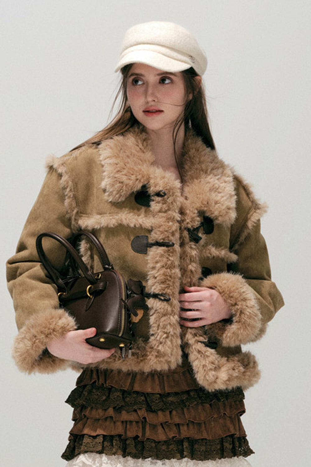 Caramel Eco-Fur Coat