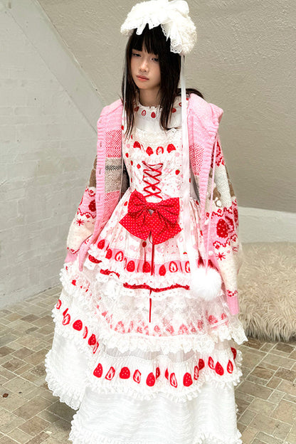 Strawberry Bear Fair Isle Cardigan