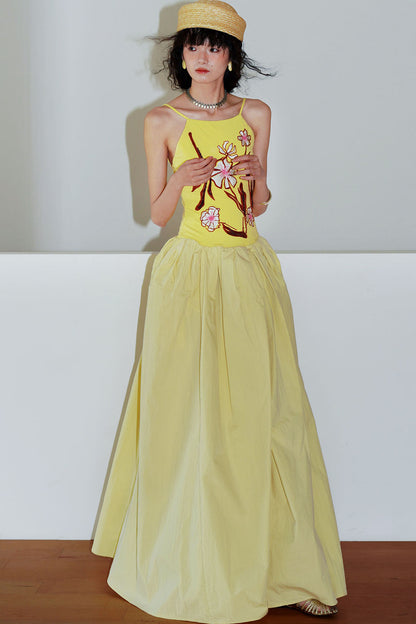 3D Embroidered Vacation Dress