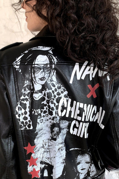 Star-Studded Leather Jacket