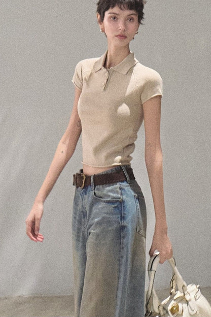 Vintage Hand-Painted Wide Leg Jeans Set