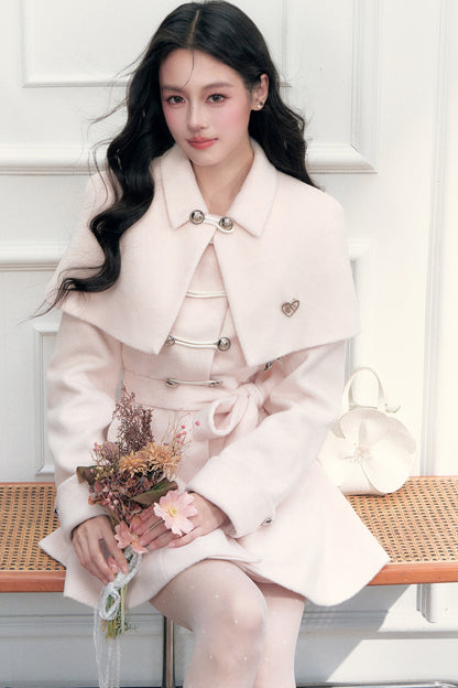 Napoleon Knight Style Woolen Cape Jacket Set-Up
