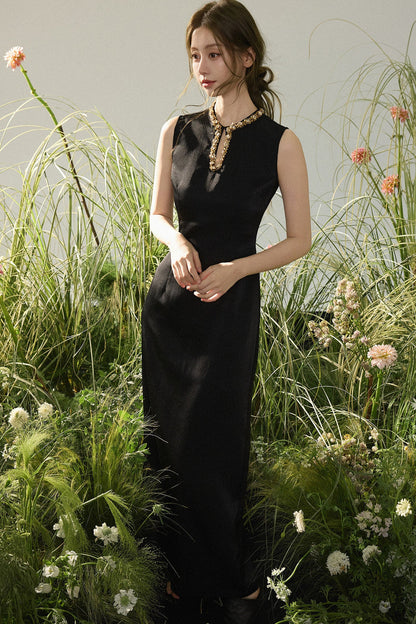 Chinese Water Drop Collar Dress