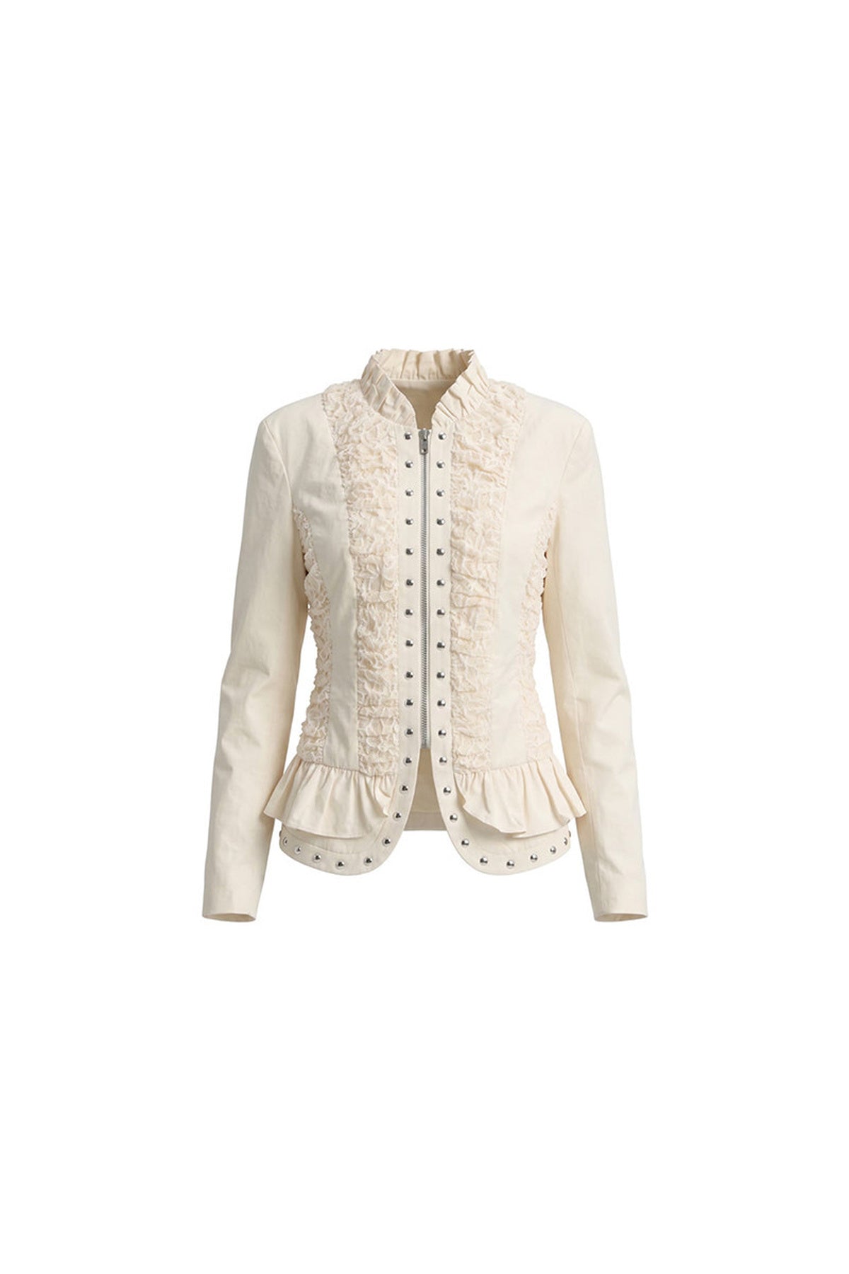 Lace Pleated Short Jacket