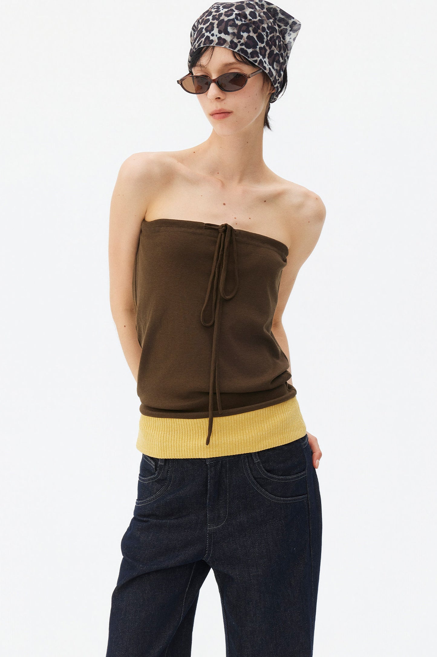 Lyocell Patchwork Tube Top