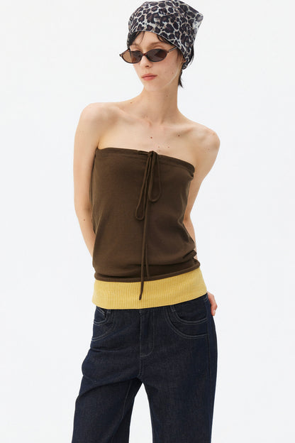 Lyocell Patchwork Tube Top