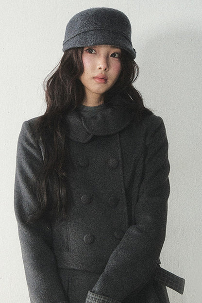 Collar Double Breasted Coat