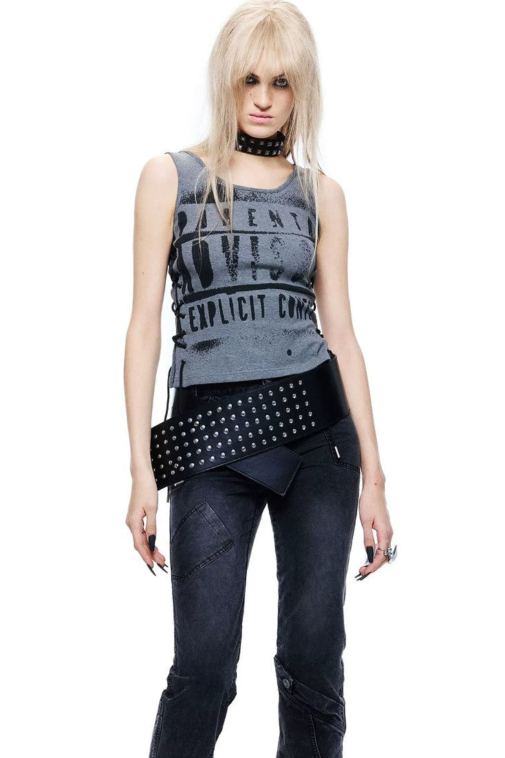 Light Punk Print Camisole Top