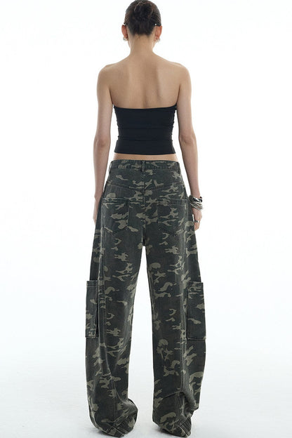 Pantaloni cargo scimitarra mimetici