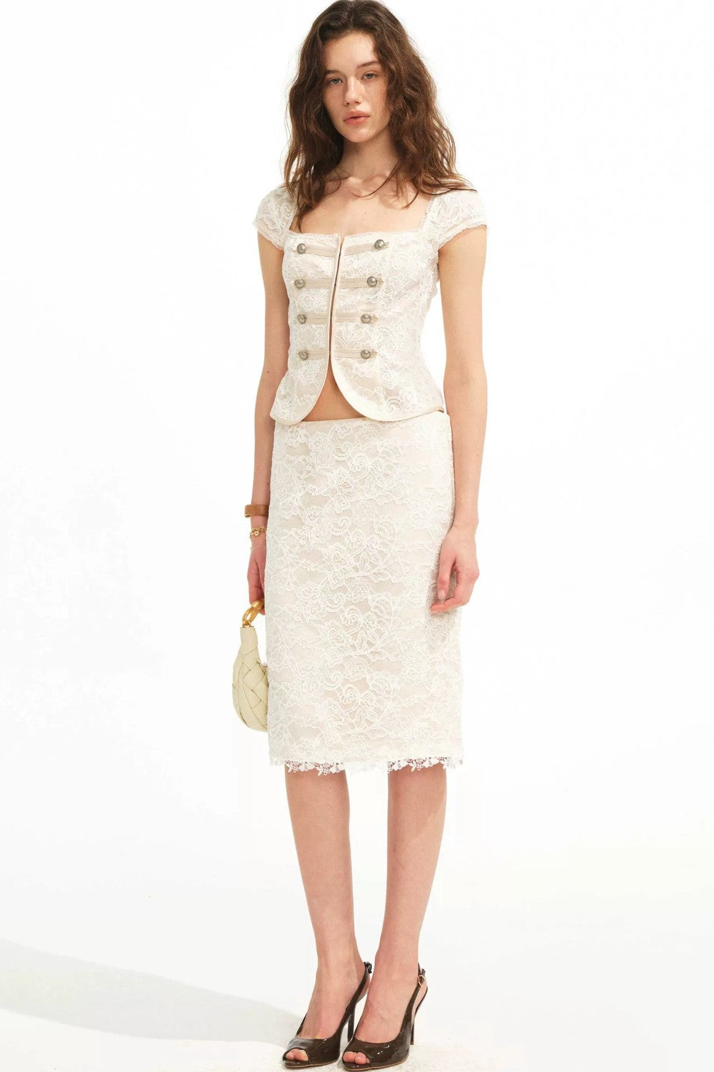 Vintage Pearl Lace Tencel Set-Up