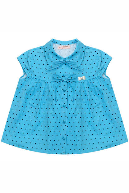 Doll Collar Polka Dot Blouse