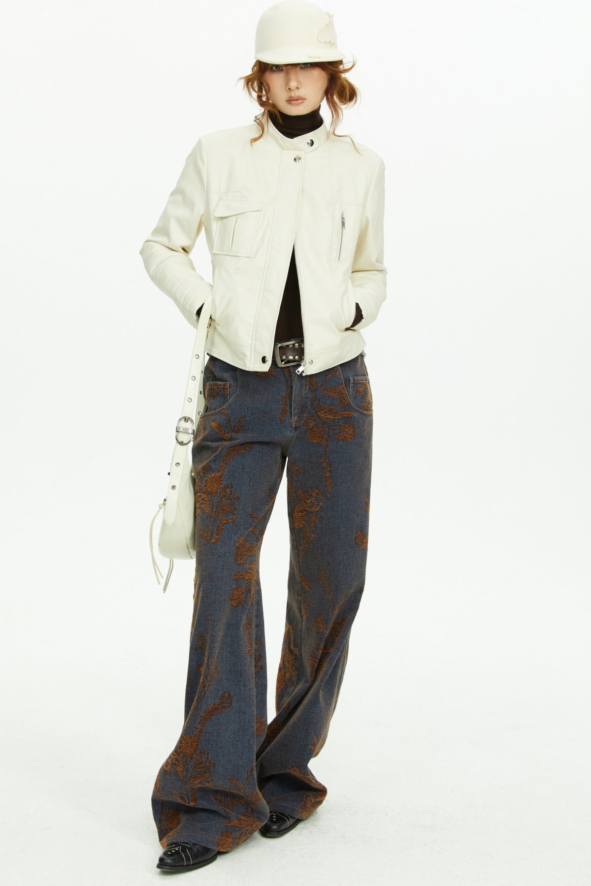 Floral Jacquard Jeans