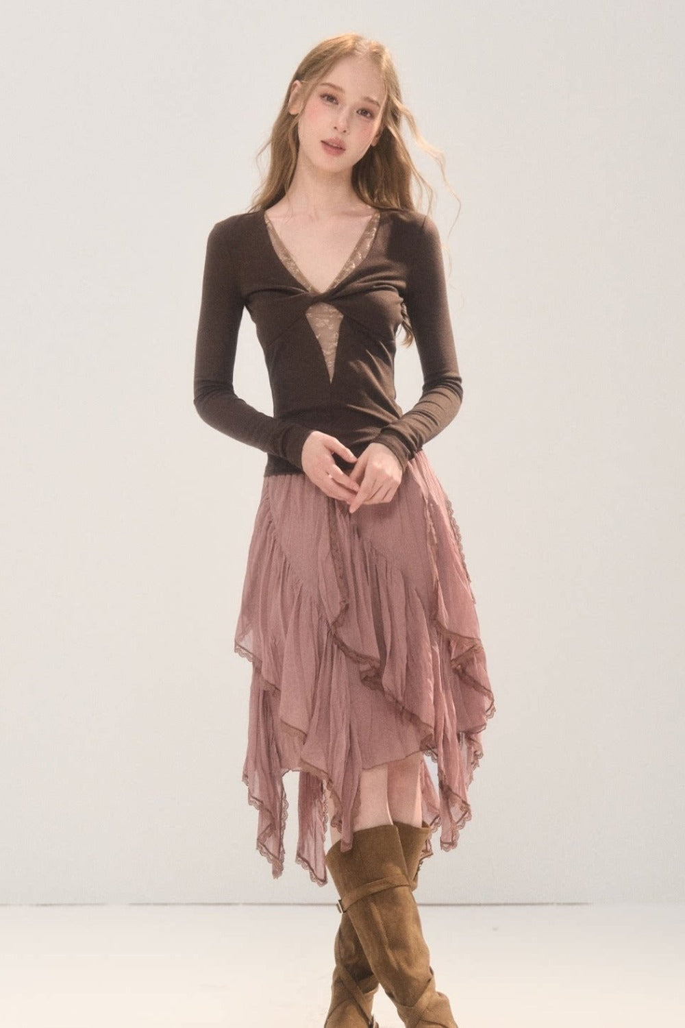 Ruffle Hem Autumn Skirt